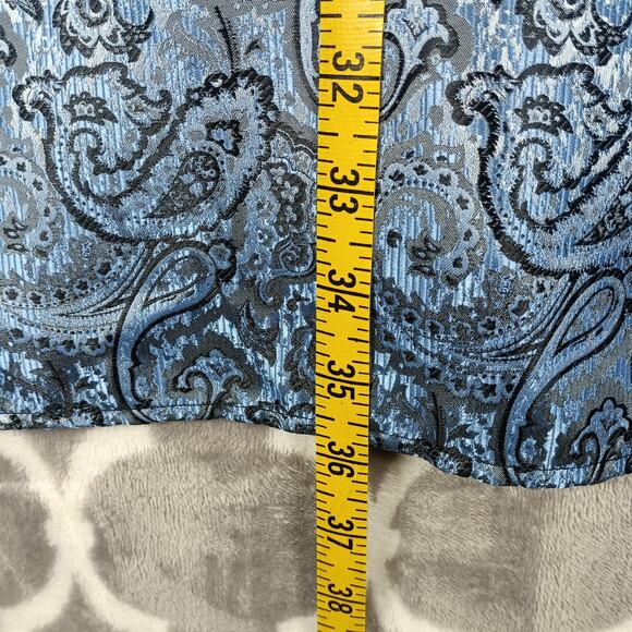 Angelino for Bermuda Shirt Mens 5XL Blue Paisley Jacquard Dress Shirt Big Tall - Picture 8 of 14